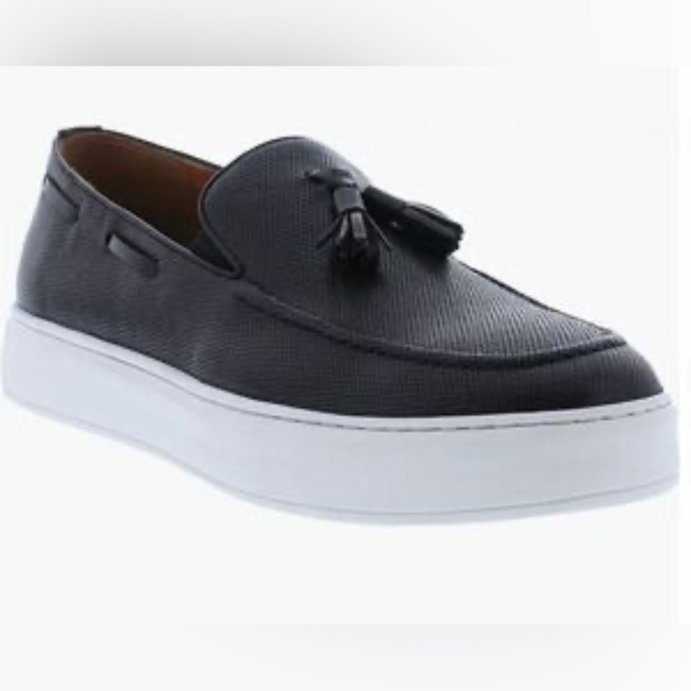 Zanzara Elegant Black Loafers with Tassels size 13 new..